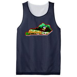 Kentucky Cartoon State Illustration Mesh Reversible Basketball Jersey Tank