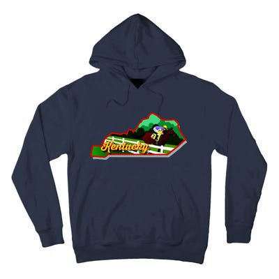 Kentucky Cartoon State Illustration Tall Hoodie