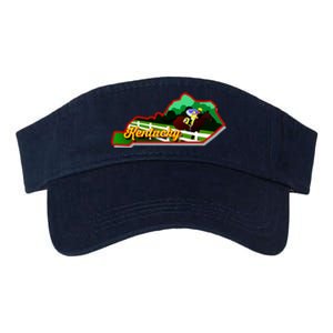 Kentucky Cartoon State Illustration Valucap Bio-Washed Visor