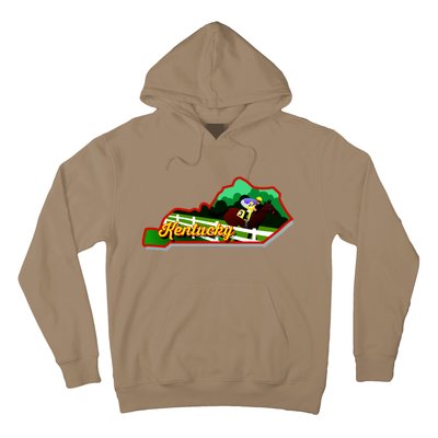 Kentucky Cartoon State Illustration Hoodie