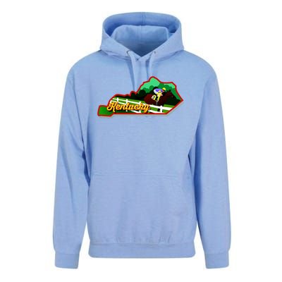 Kentucky Cartoon State Illustration Unisex Surf Hoodie