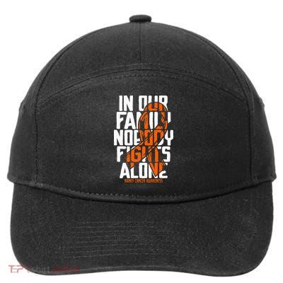 Kidney Cancer Support Family Kidney Cancer Awareness 7-Panel Snapback Hat