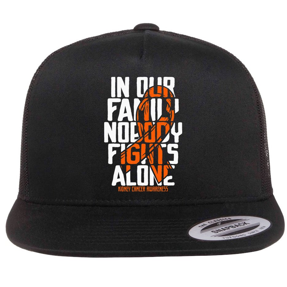 Kidney Cancer Support Family Kidney Cancer Awareness Flat Bill Trucker Hat