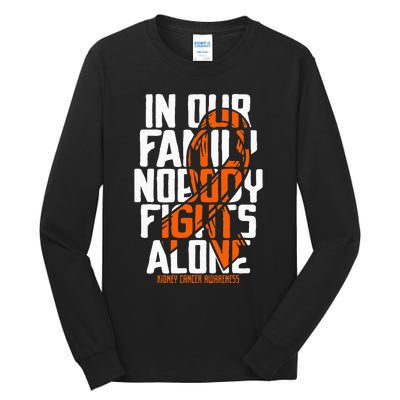 Kidney Cancer Support Family Kidney Cancer Awareness Tall Long Sleeve T-Shirt