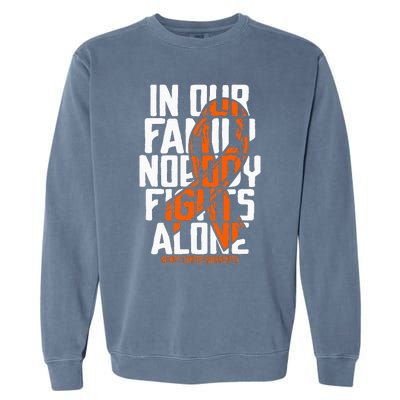 Kidney Cancer Support Family Kidney Cancer Awareness Garment-Dyed Sweatshirt