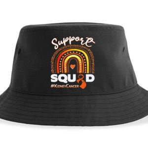 Kidney Cancer Support Squad Dark Blue Ribbon Sustainable Bucket Hat