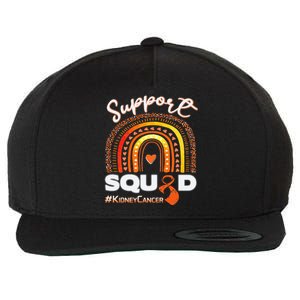 Kidney Cancer Support Squad Dark Blue Ribbon Wool Snapback Cap