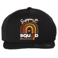 Kidney Cancer Support Squad Dark Blue Ribbon Wool Snapback Cap