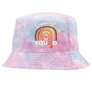 Kidney Cancer Support Squad Dark Blue Ribbon Tie-Dyed Bucket Hat