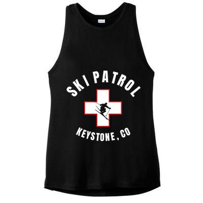 Keystone Colorado Ski Patrol Gift Ladies PosiCharge Tri-Blend Wicking Tank