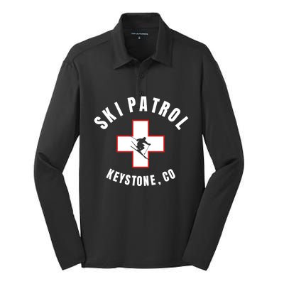 Keystone Colorado Ski Patrol Gift Silk Touch Performance Long Sleeve Polo