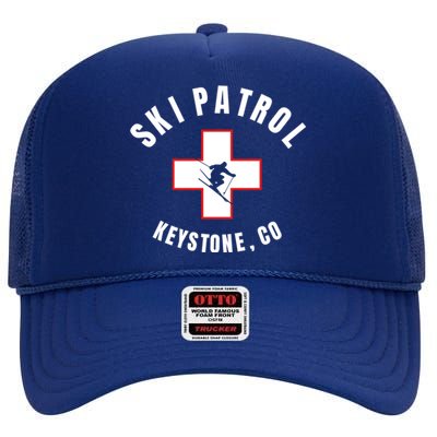 Keystone Colorado Ski Patrol Gift High Crown Mesh Back Trucker Hat