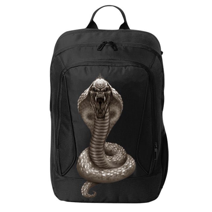 King Cobra Snake With Skull Illustration Graphic Design Gift City Backpack