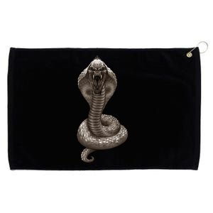 King Cobra Snake With Skull Illustration Graphic Design Gift Grommeted Golf Towel