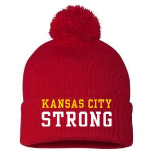 Kansas City Strong Pom Pom 12in Knit Beanie