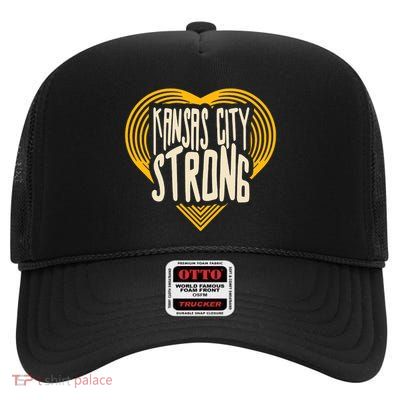 Kansas City Strong Heart Awareness High Crown Mesh Back Trucker Hat