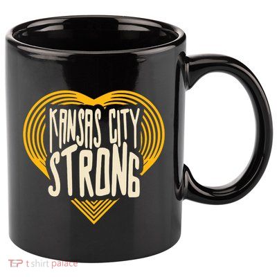 Kansas City Strong Heart Awareness 11oz C Handle Ceramic Mug