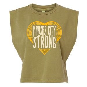 Kansas City Strong Heart Awareness Garment-Dyed Women's Muscle Tee