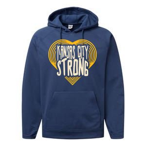 Kansas City Strong Heart Awareness Performance Fleece Hoodie