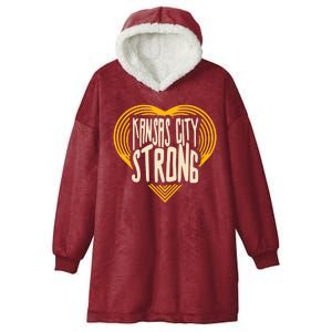 Kansas City Strong Heart Awareness Hooded Wearable Blanket