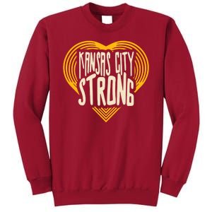 Kansas City Strong Heart Awareness Tall Sweatshirt