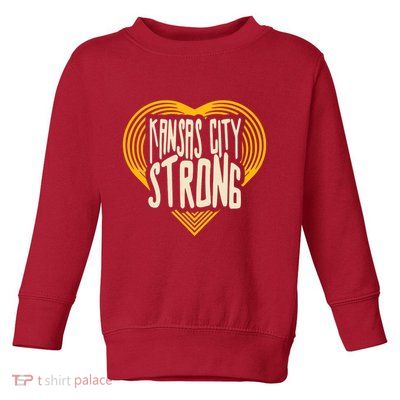 Kansas City Strong Heart Awareness Toddler Sweatshirt
