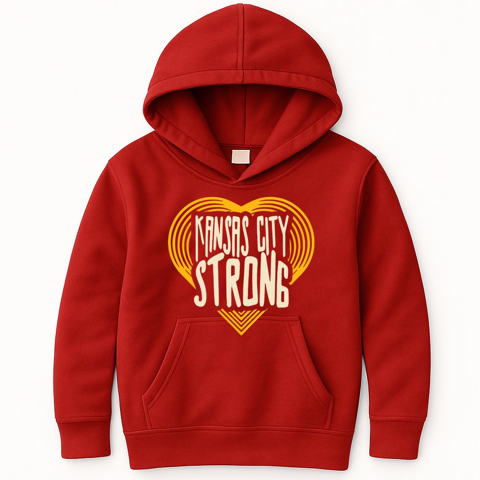 Kansas City Strong Heart Awareness Kids Hoodie
