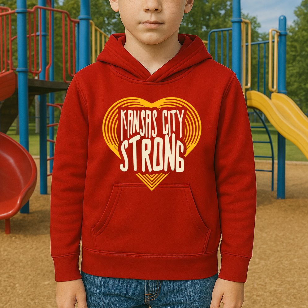 Kansas City Strong Heart Awareness Kids Hoodie