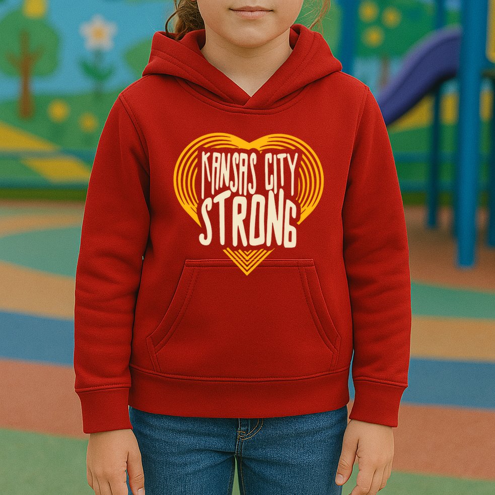 Kansas City Strong Heart Awareness Kids Hoodie