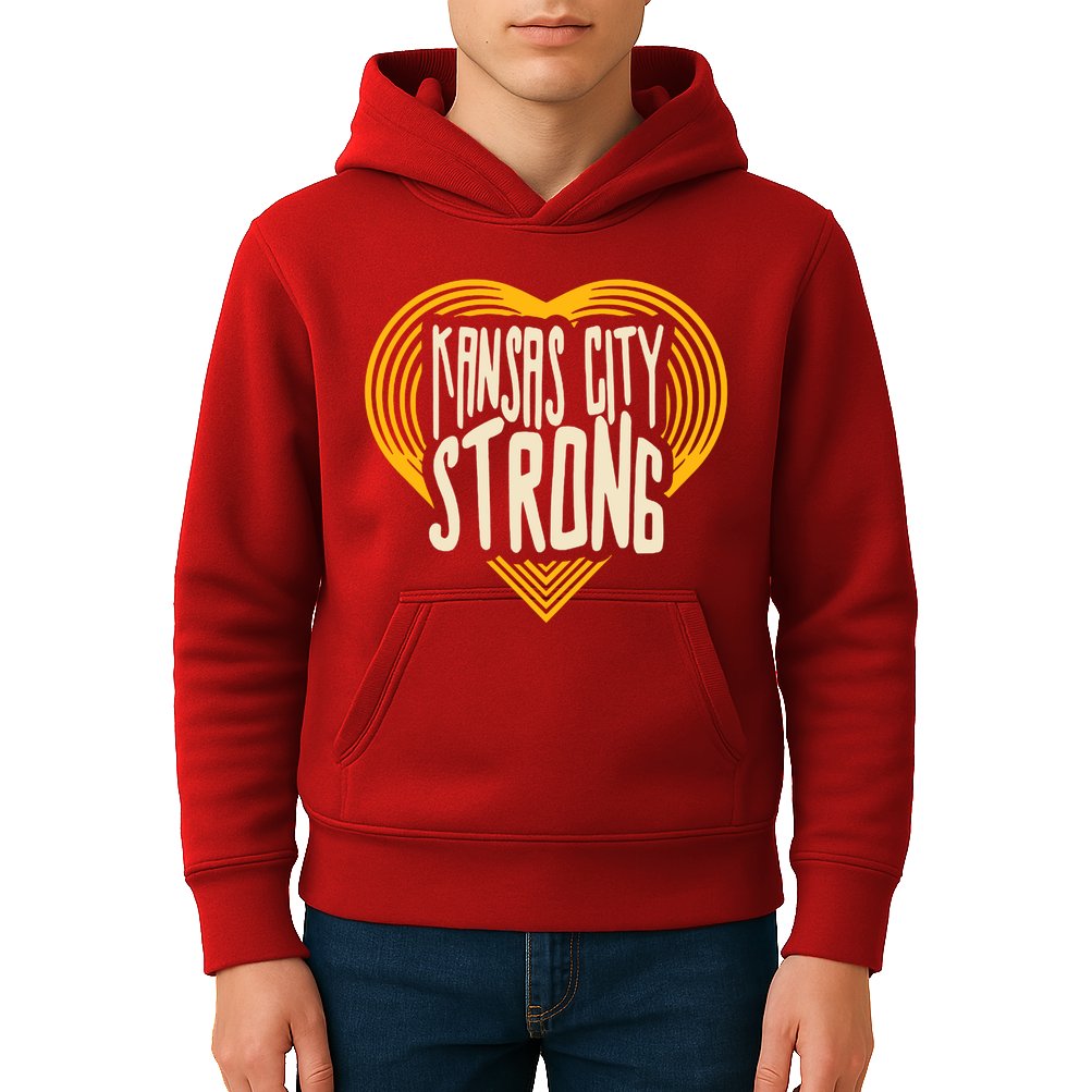 Kansas City Strong Heart Awareness Kids Hoodie
