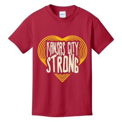 Kansas City Strong Heart Awareness Kids T-Shirt