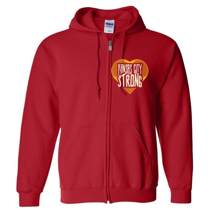 Kansas City Strong Heart Awareness Full Zip Hoodie