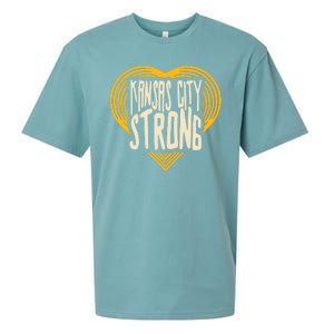 Kansas City Strong Heart Awareness Sueded Cloud Jersey T-Shirt