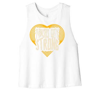 Kansas City Strong Heart Awareness Women's Racerback Cropped Tank