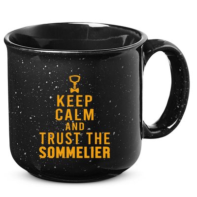 Keep Calm Sommelier Wine Waiter Restaurant Winemaker 15oz Campfire Ceramic Mug