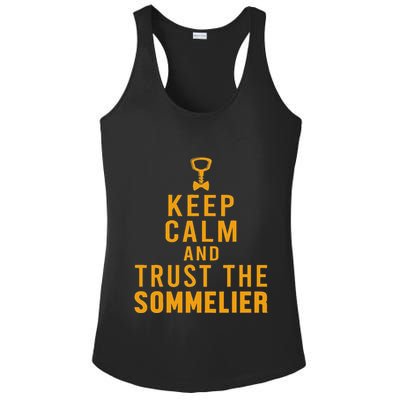 Keep Calm Sommelier Wine Waiter Restaurant Winemaker Ladies PosiCharge Competitor Racerback Tank