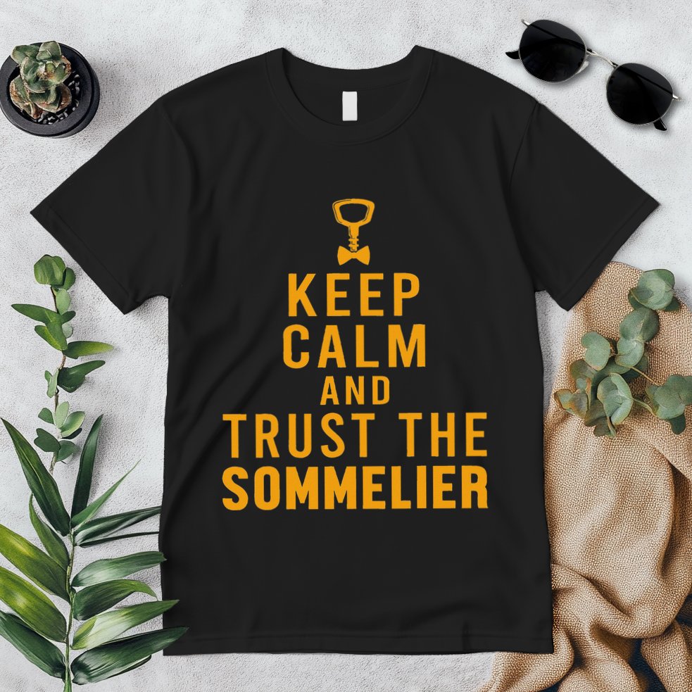 Keep Calm Sommelier Wine Waiter Restaurant Winemaker Premium T-Shirt