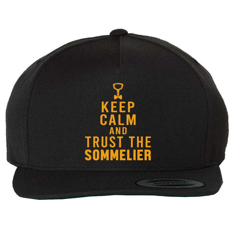 Keep Calm Sommelier Wine Waiter Restaurant Winemaker Wool Snapback Cap