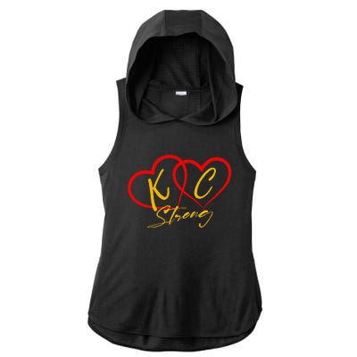 Kansas City Strong Heart Ladies PosiCharge Tri-Blend Wicking Draft Hoodie Tank