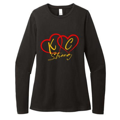 Kansas City Strong Heart Womens CVC Long Sleeve Shirt