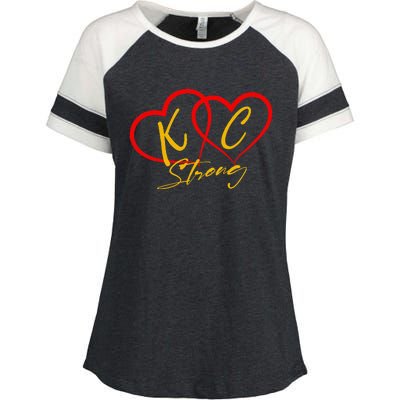 Kansas City Strong Heart Enza Ladies Jersey Colorblock Tee