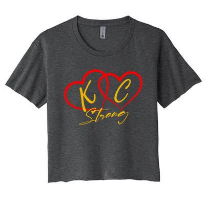 Kansas City Strong Heart Women's Crop Top Tee