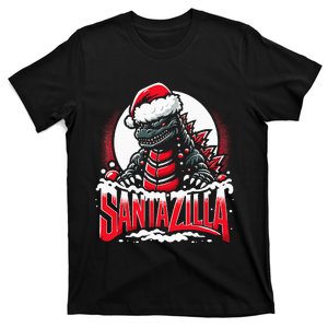 Kaiju Christmas Santazilla Japanese Monster Dinosaur T-Shirt