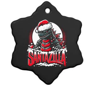 Kaiju Christmas Santazilla Japanese Monster Dinosaur Ceramic Star Ornament