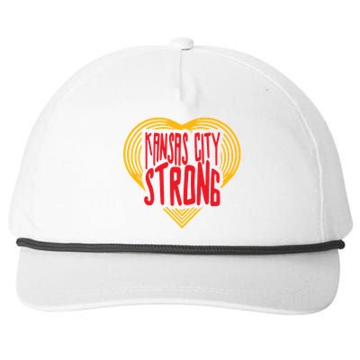 Kansas City Strong Heart Snapback Five-Panel Rope Hat