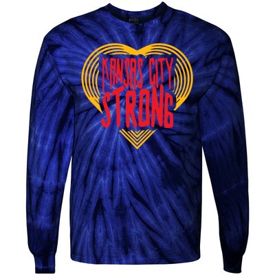 Kansas City Strong Heart Tie-Dye Long Sleeve Shirt