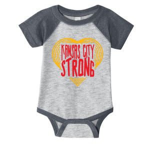 Kansas City Strong Heart Infant Baby Jersey Bodysuit