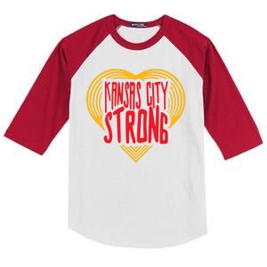 Kansas City Strong Heart Kids Colorblock Raglan Jersey