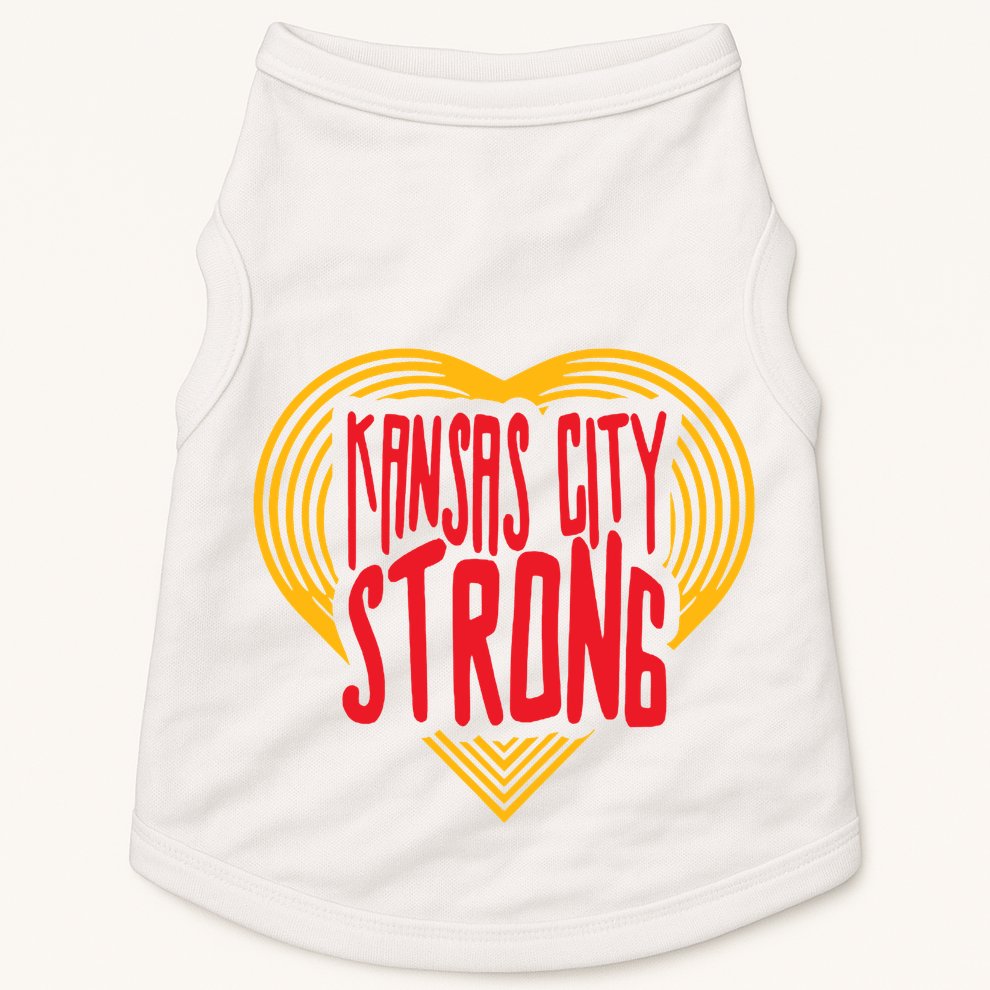 Kansas City Strong Heart Doggie Tank