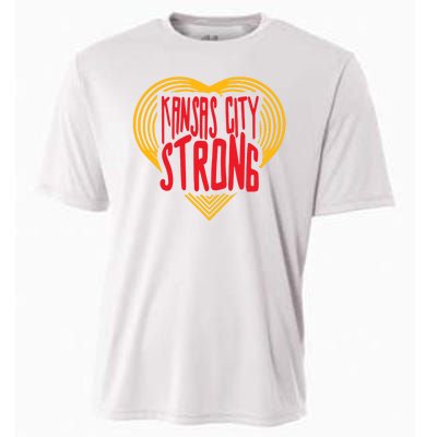 Kansas City Strong Heart Cooling Performance Crew T-Shirt